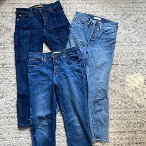 1 Pair of Joe’s Jeans and 2 Madewell jeans